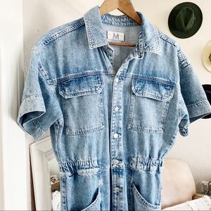 Free People Marci Coverall Jean Jumpsuit